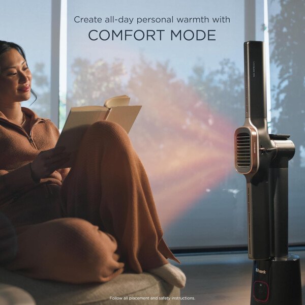 Shark TurboBlade Cool + Heat - Ventilador de torre ultra personalizable sin aspas + calentador, pivotes, giros, oscila hasta 180°, refrigeración potente + calefacción rápida de habitación, control - Imagen 6
