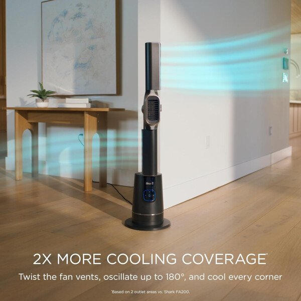 Shark TurboBlade Cool + Heat - Ventilador de torre ultra personalizable sin aspas + calentador, pivotes, giros, oscila hasta 180°, refrigeración potente + calefacción rápida de habitación, control - Imagen 11