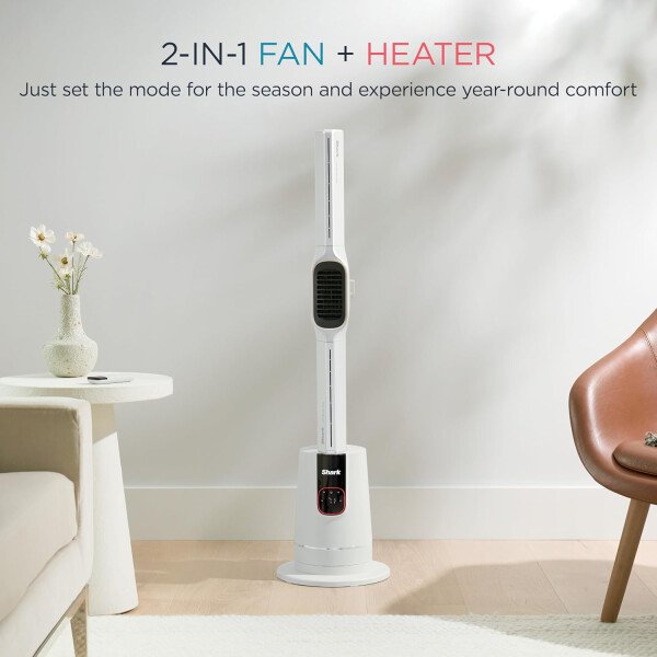 Shark TurboBlade Cool + Heat - Ventilador de torre ultra personalizable sin aspas + calentador, pivotes, giros, oscila hasta 180°, refrigeración potente + calefacción rápida de habitación, control - Imagen 16
