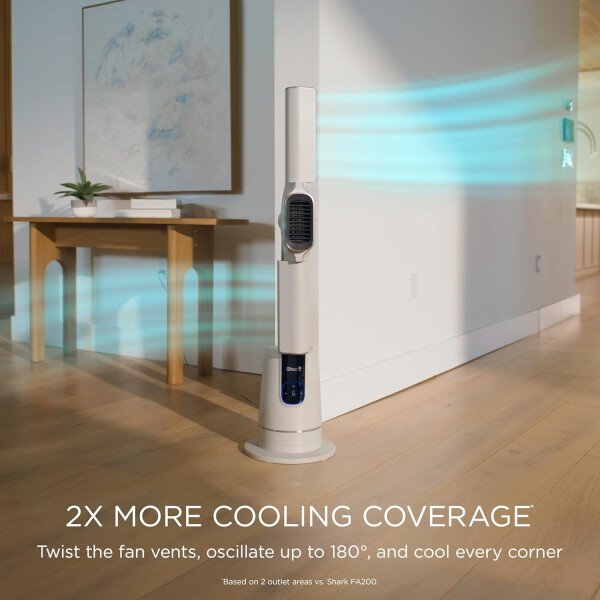 Shark TurboBlade Cool + Heat - Ventilador de torre ultra personalizable sin aspas + calentador, pivotes, giros, oscila hasta 180°, refrigeración potente + calefacción rápida de habitación, control - Imagen 25