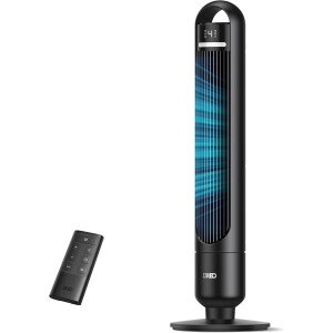 Dreo Ventilador de torre para dormitorio, ventiladores oscilantes de 90° para habitación con 4 velocidades, 3 modos, silencioso de 28 dB para dormir, velocidad de 25 pies/s, temporizador de 8 horas