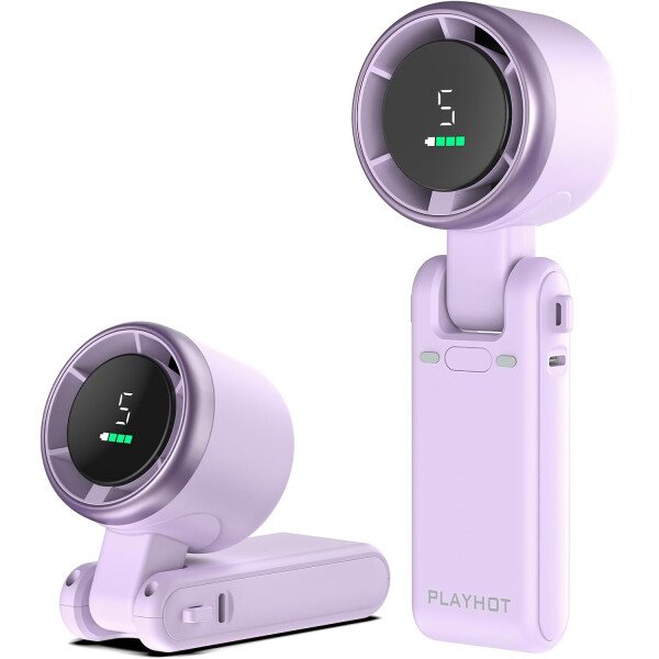 Ventilador turbo portátil de mano, viento de 5 engranajes, funciona con pilas, hasta 12 horas de trabajo, ventilador de mano 3 en 1 con ventiladores de refrigeración Air Turbo Tech para - Imagen 13