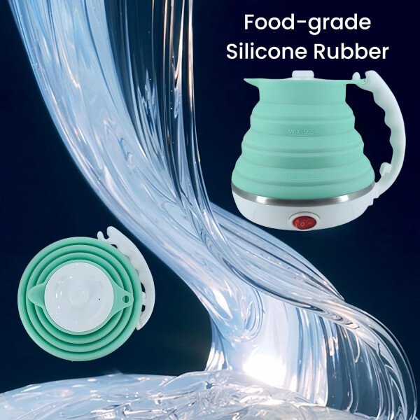 Hervidor eléctrico de viaje pequeño, hervidor eléctrico Collpasible, hervidor de té portátil + gotero plegable sin papel para verter sobre café, cafetera de viaje, taza individual (negro) - Imagen 15