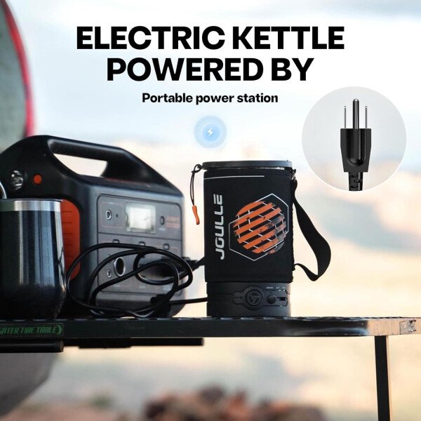 Cafetera eléctrica de prensa francesa, 120 V para hervir agua y café de prensa 2 en 1, diseño portátil para viajes, campamento, listo para preparar 6 minutos - Imagen 5