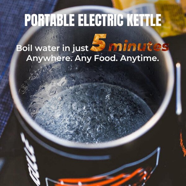 Cafetera eléctrica de prensa francesa, 120 V para hervir agua y café de prensa 2 en 1, diseño portátil para viajes, campamento, listo para preparar 6 minutos - Imagen 9