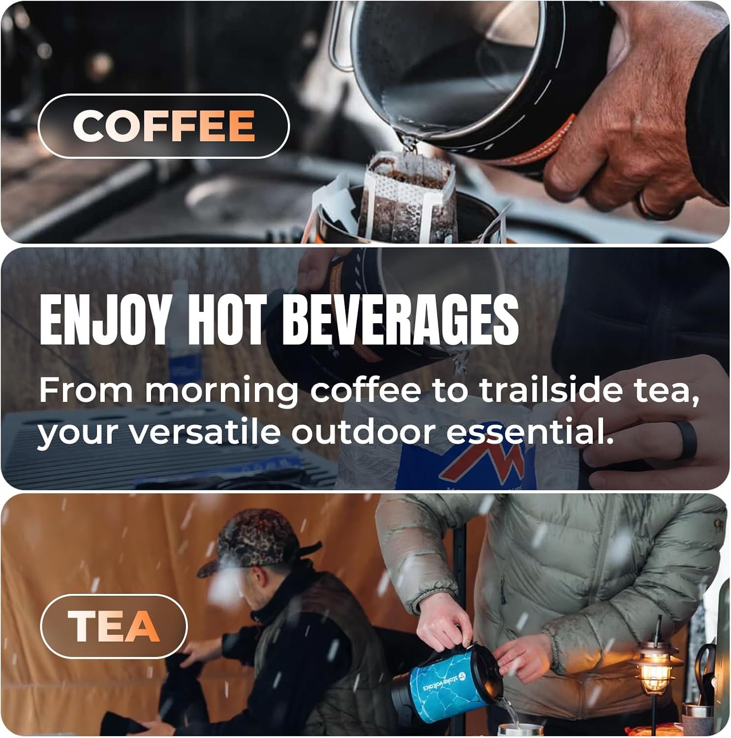 Cafetera eléctrica de prensa francesa, 120 V para hervir agua y café de prensa 2 en 1, diseño portátil para viajes, campamento, listo para preparar 6 minutos - Imagen 11
