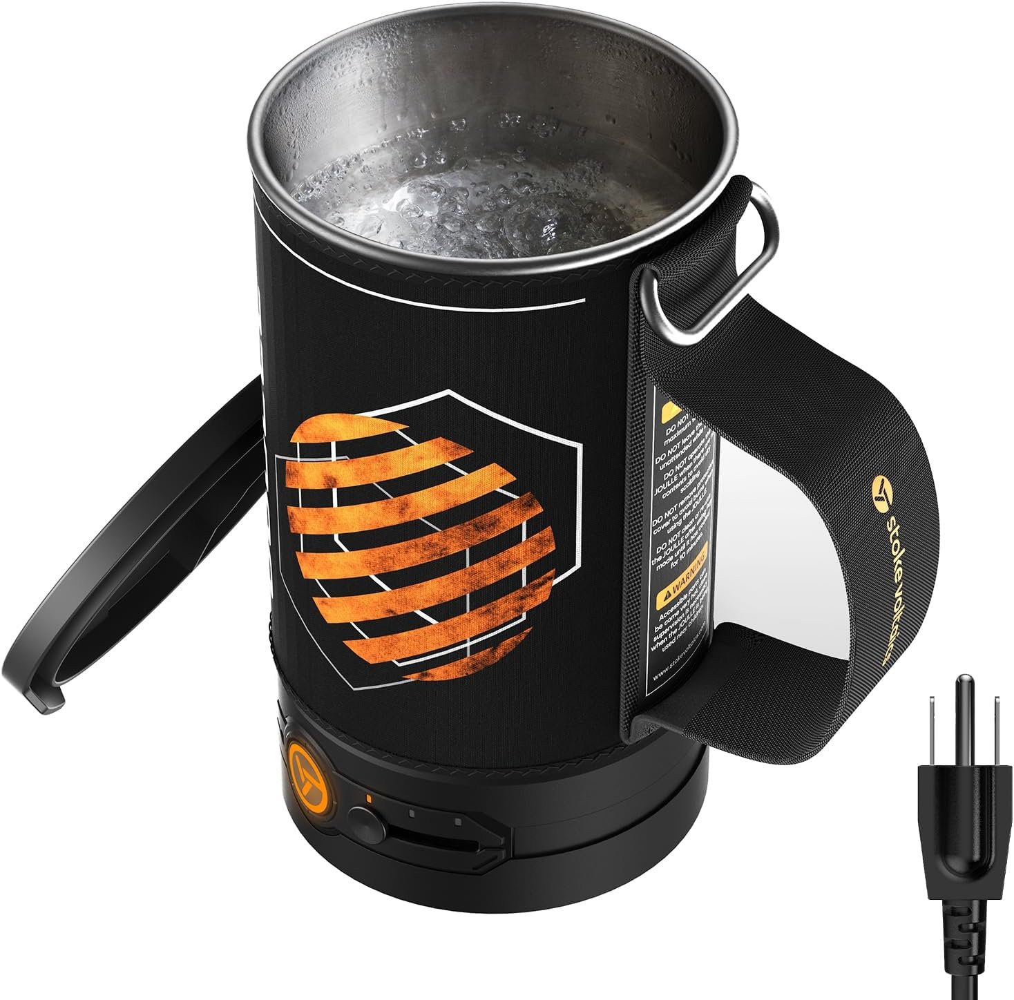 Cafetera eléctrica de prensa francesa, 120 V para hervir agua y café de prensa 2 en 1, diseño portátil para viajes, campamento, listo para preparar 6 minutos - Imagen 16