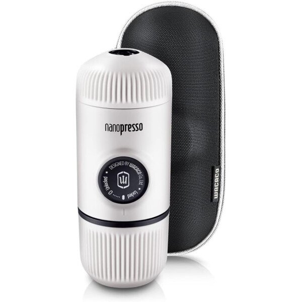 WACACO Nanopresso - Cafetera de café portátil con funda, mini cafetera de viaje, perfecta para camping, viajes y oficina (elementos azul ártico) - Imagen 9