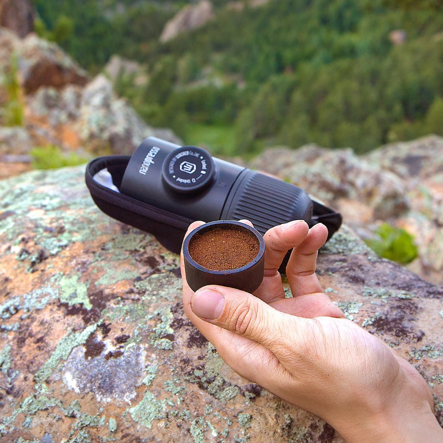 WACACO Nanopresso - Cafetera de café portátil con funda, mini cafetera de viaje, perfecta para camping, viajes y oficina (elementos azul ártico) - Imagen 17