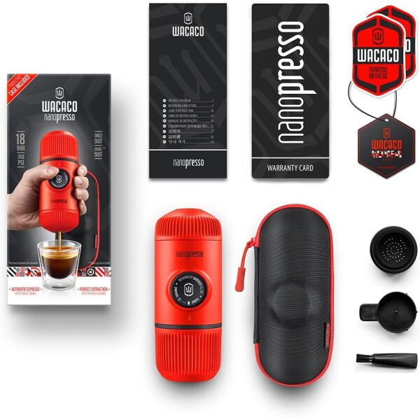 WACACO Nanopresso - Cafetera de café portátil con funda, mini cafetera de viaje, perfecta para camping, viajes y oficina (elementos azul ártico) - Imagen 37