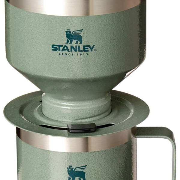Stanley Perfect Brew - Juego de taza de campamento de 12 onzas con tapa incluida, cafetera de goteo con filtro reutilizable, acero inoxidable aislado sin BPA, color crema brillante - Imagen 11