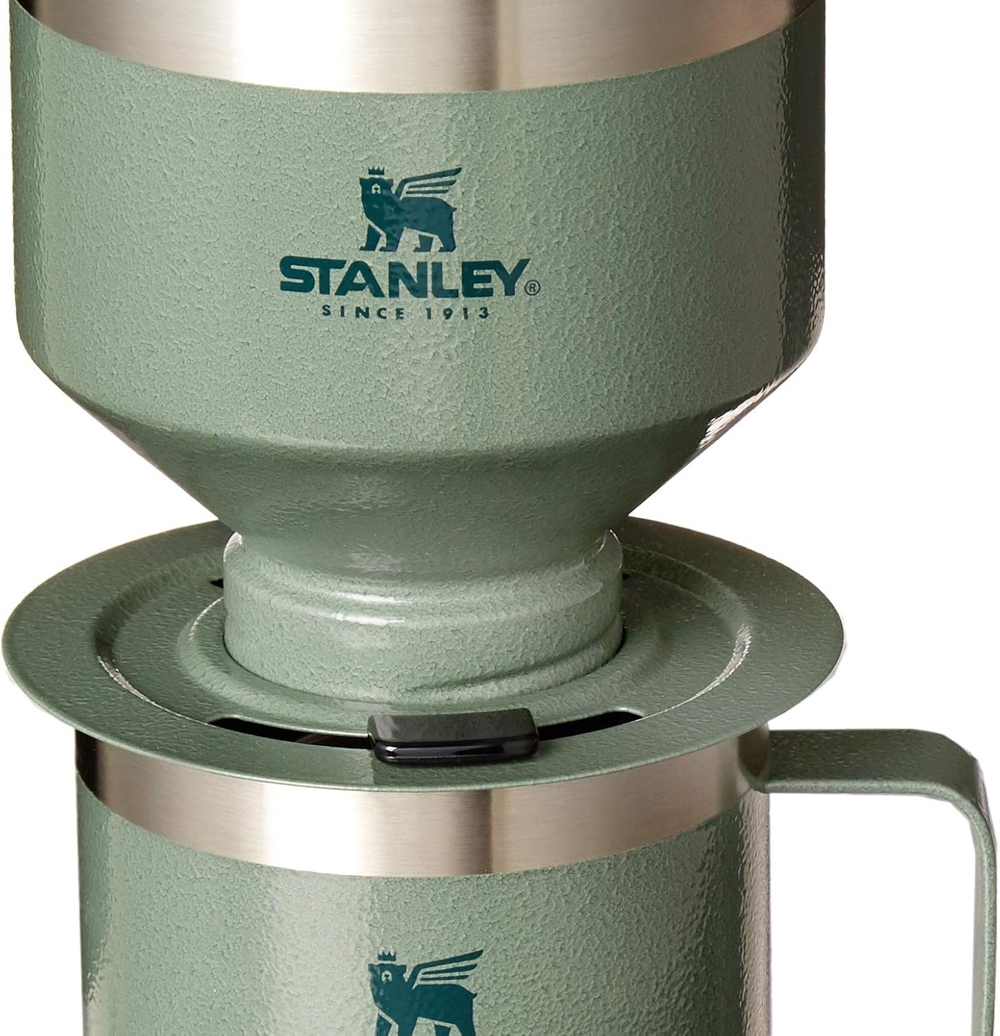 Stanley Perfect Brew - Juego de taza de campamento de 12 onzas con tapa incluida, cafetera de goteo con filtro reutilizable, acero inoxidable aislado sin BPA, color crema brillante - Imagen 11