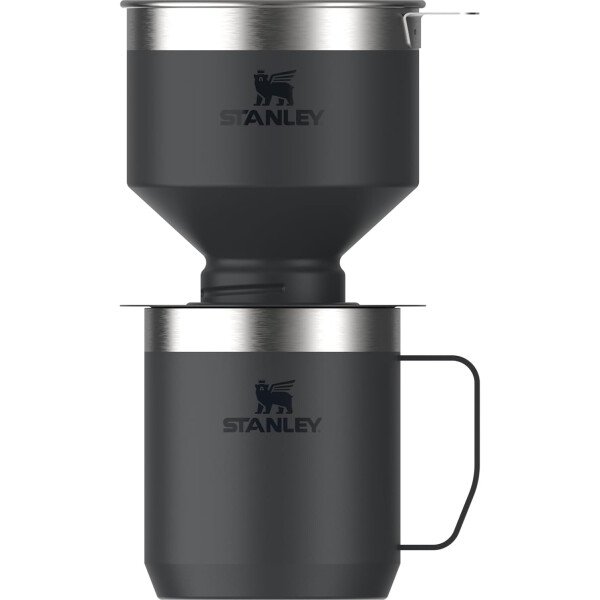 Stanley Perfect Brew - Juego de taza de campamento de 12 onzas con tapa incluida, cafetera de goteo con filtro reutilizable, acero inoxidable aislado sin BPA, color crema brillante - Imagen 17