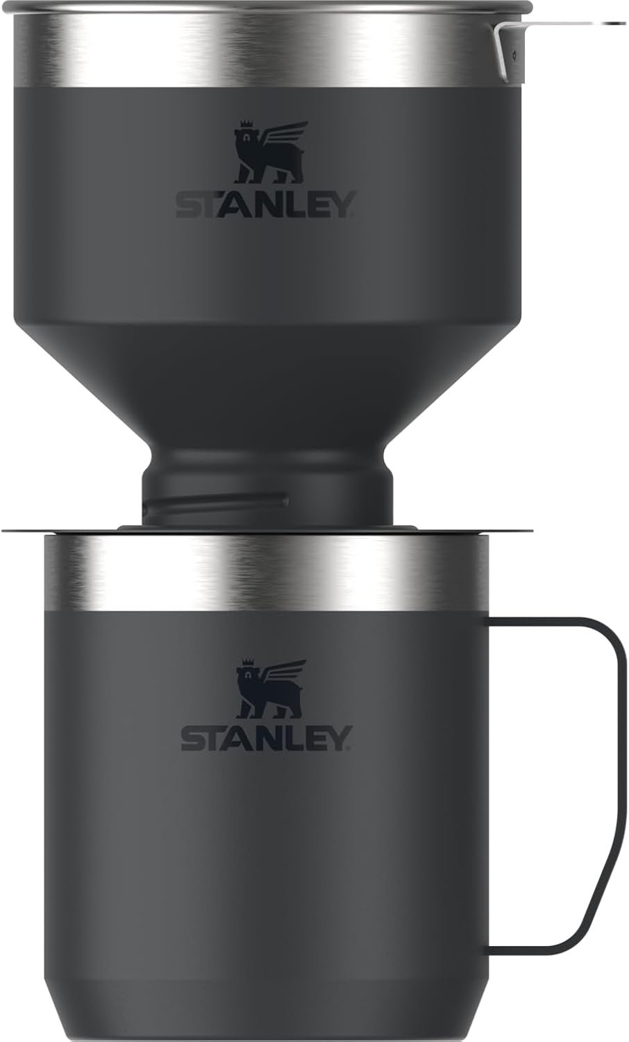 Stanley Perfect Brew - Juego de taza de campamento de 12 onzas con tapa incluida, cafetera de goteo con filtro reutilizable, acero inoxidable aislado sin BPA, color crema brillante - Imagen 17