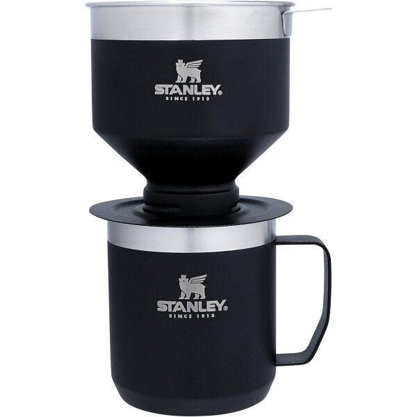 Stanley Perfect Brew - Juego de taza de campamento de 12 onzas con tapa incluida, cafetera de goteo con filtro reutilizable, acero inoxidable aislado sin BPA, color crema brillante - Imagen 25