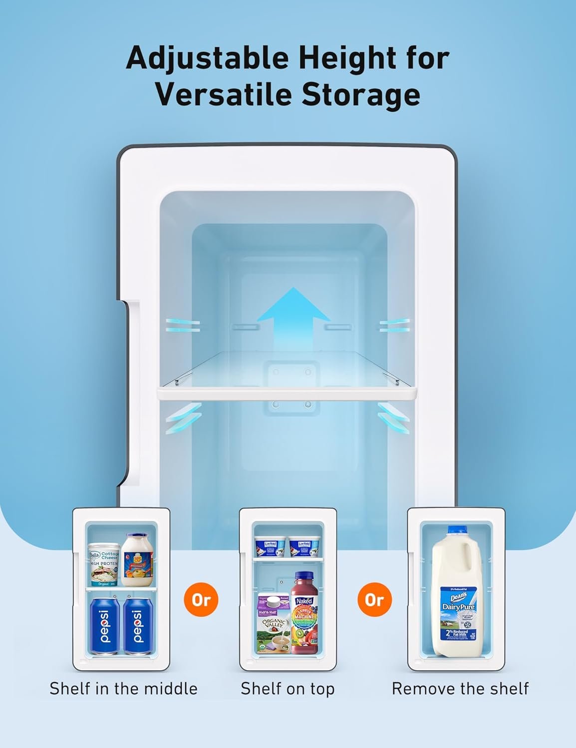 AstroAI Mini refrigerador de 2.0 generación, 6 litros/8 latas, refrigerador de maquillaje para el cuidado de la piel, 110 V CA/12 V CC, enfriador termoeléctrico portátil y calentador pequeño para - Imagen 4