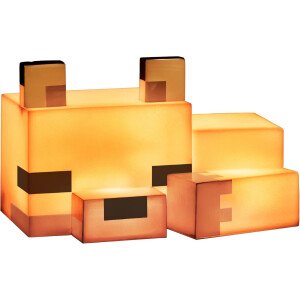 Paladone Minecraft - Linda luz nocturna de zorro, brillo naranja suave, decoración oficial de Minecraft y lámpara de escritorio para sala de juegos o dormitorio de niños y adolescentes