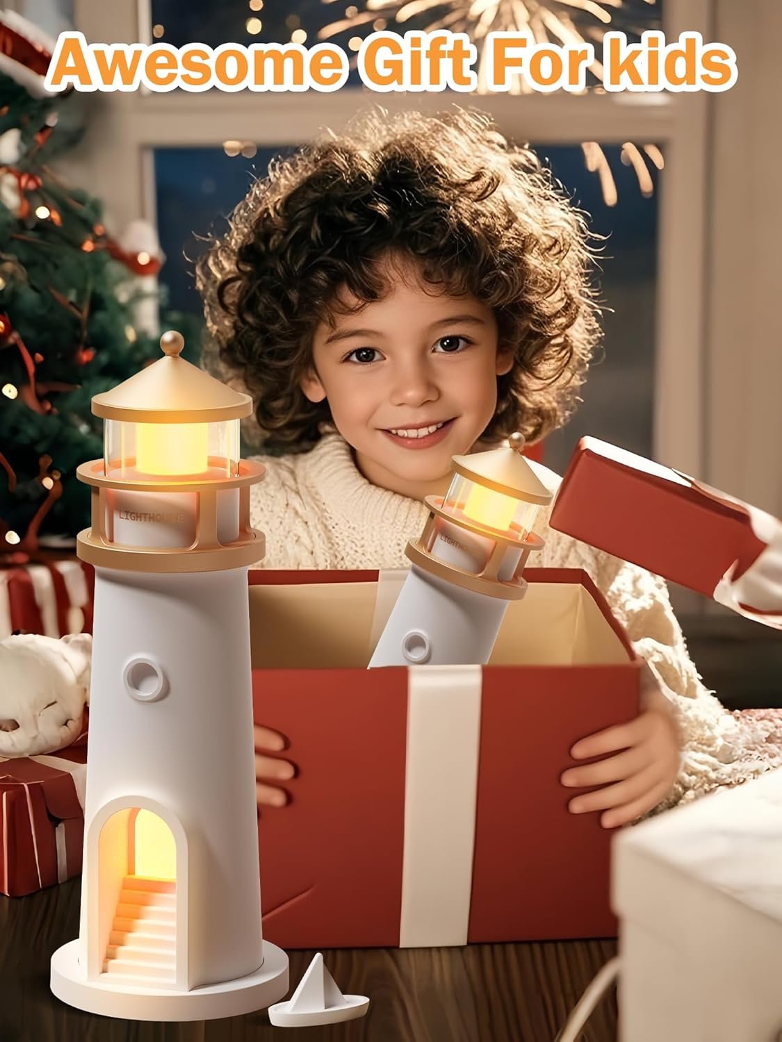Lámpara de luna proyector de luz nocturna, lámpara de faro, luz nocturna para niños, proyector de galaxia de luz de luna recargable, lámpara de mesa estética LED recargable, regalos de cumpleaños de - Imagen 6
