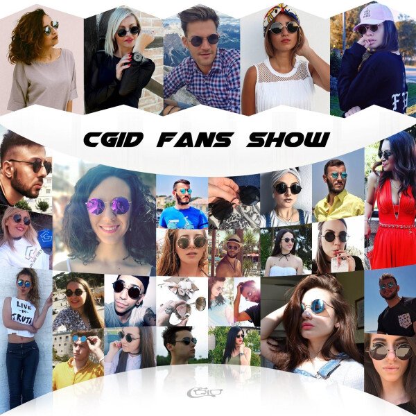 CGID Gafas de sol unisex polarizadas redondas E01 Lennon - Imagen 8