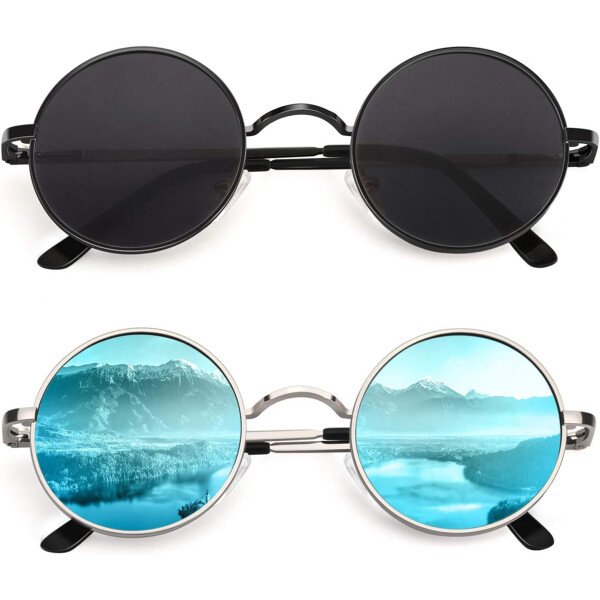 CGID Gafas de sol unisex polarizadas redondas E01 Lennon - Imagen 13