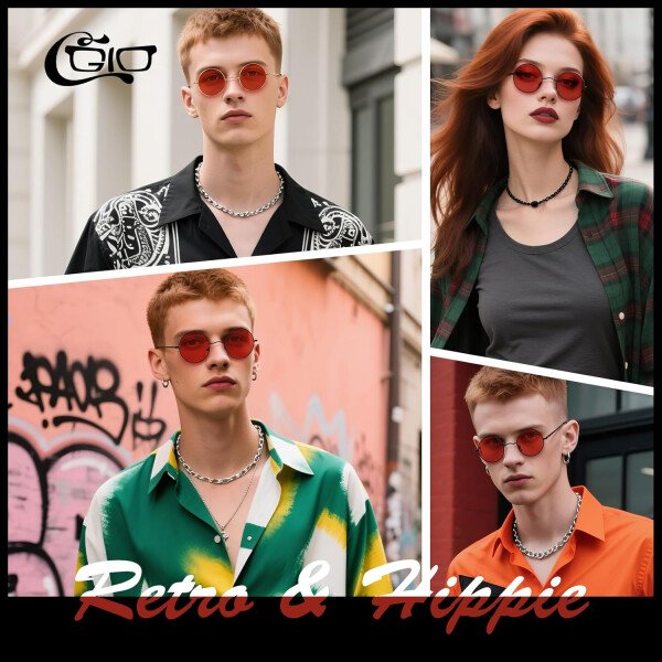 CGID Gafas de sol unisex polarizadas redondas E01 Lennon - Imagen 20
