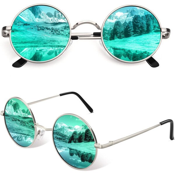 CGID Gafas de sol unisex polarizadas redondas E01 Lennon - Imagen 28