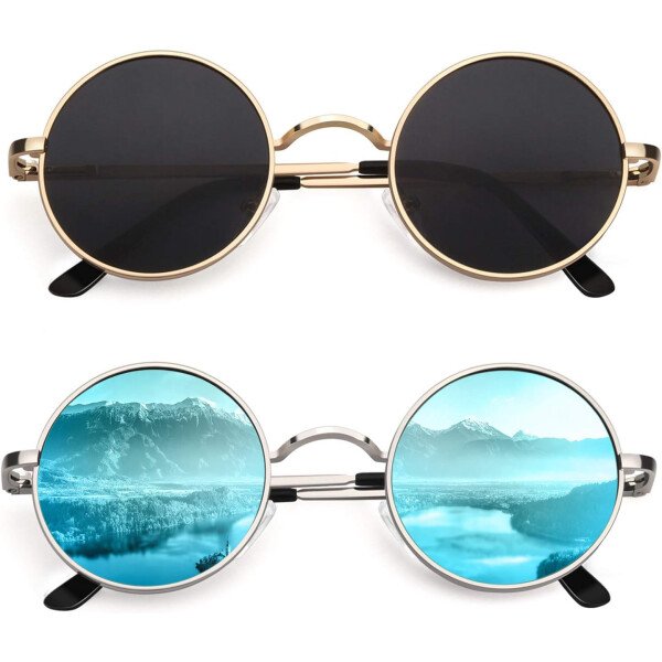 CGID Gafas de sol unisex polarizadas redondas E01 Lennon - Imagen 55