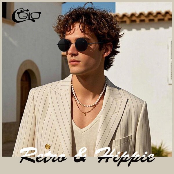 CGID Gafas de sol unisex polarizadas redondas E01 Lennon - Imagen 58