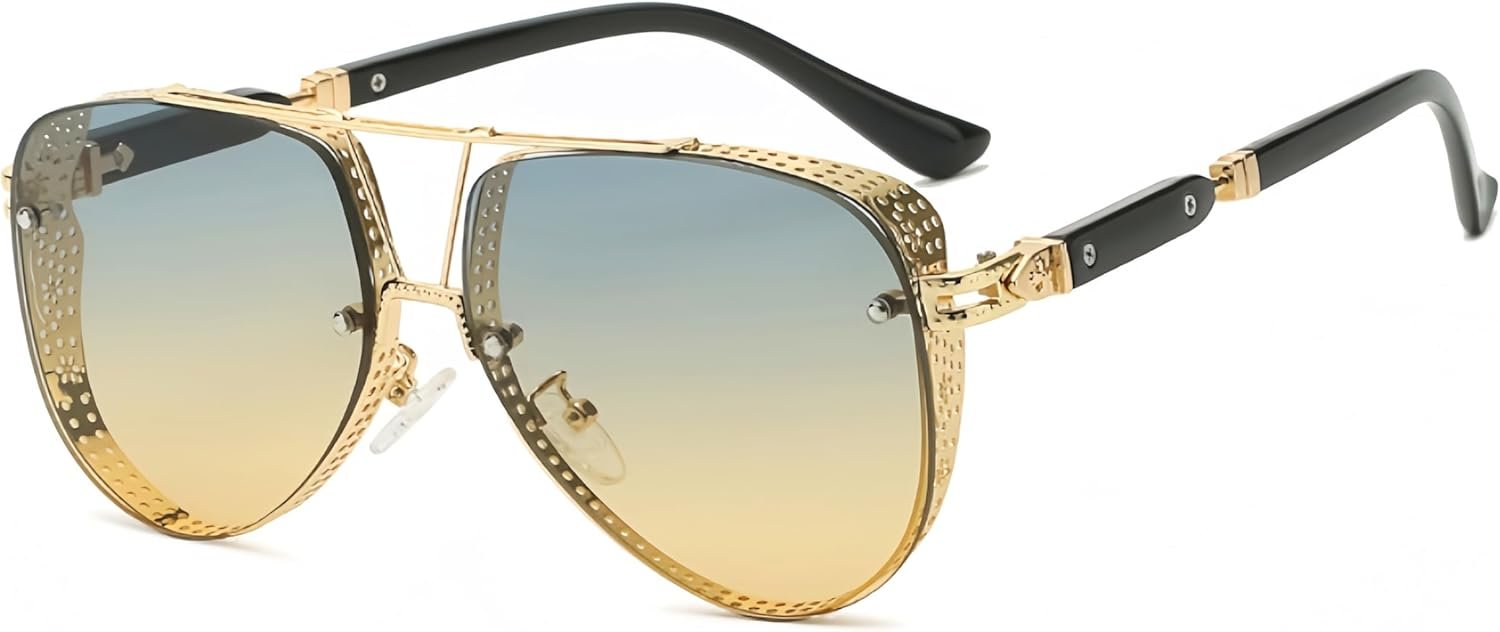 JOLLYNOVA Gafas de sol de tinte ajustable, gafas de cambio nocturno de 1-9 engranajes, gafas de sol polarizadas redondas de metal retro, lentes de filtro ND - Imagen 14