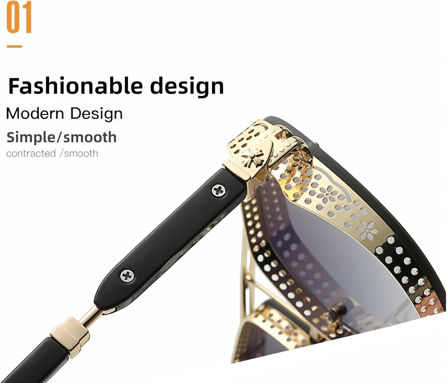 JOLLYNOVA Gafas de sol de tinte ajustable, gafas de cambio nocturno de 1-9 engranajes, gafas de sol polarizadas redondas de metal retro, lentes de filtro ND - Imagen 16