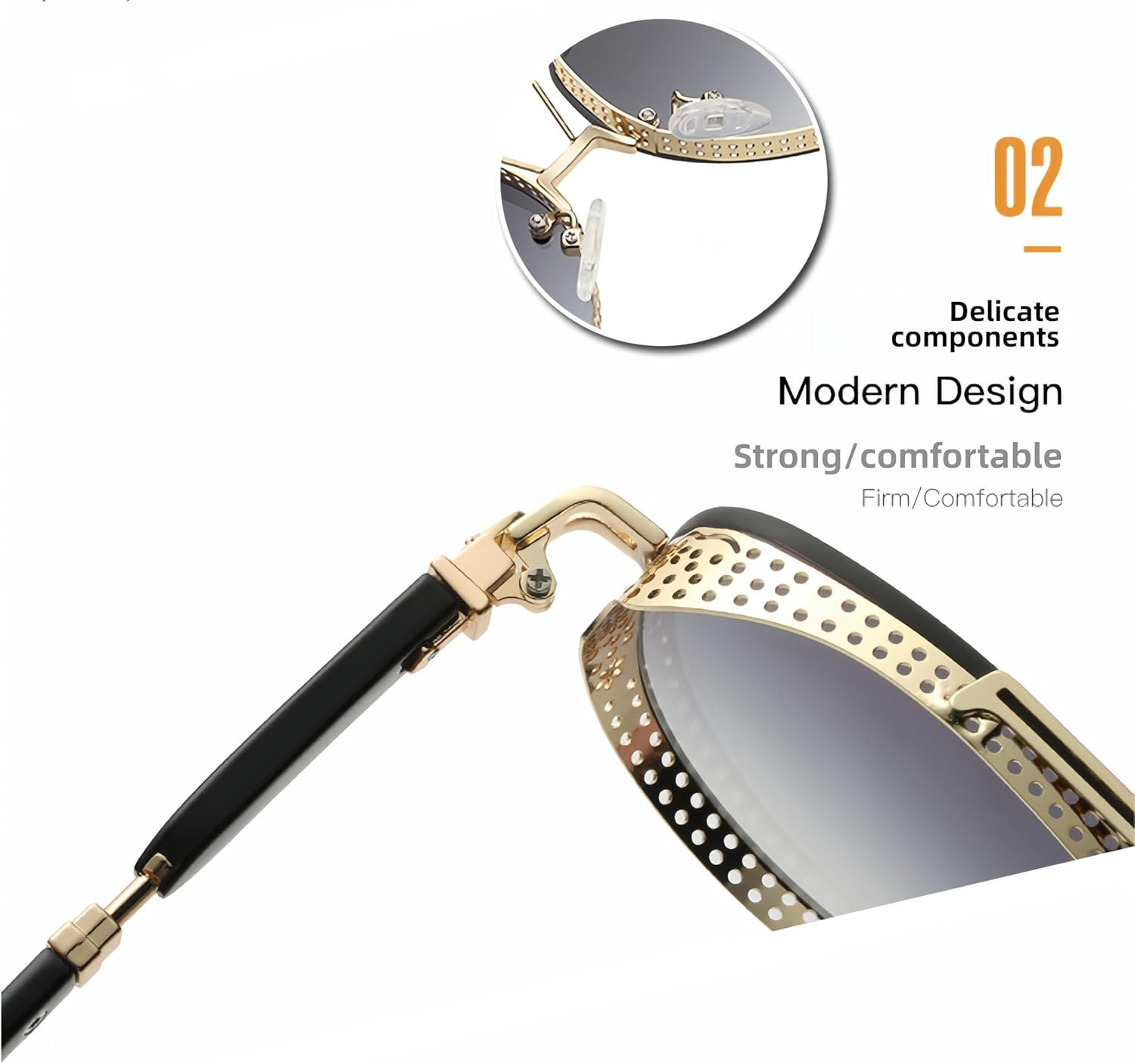 JOLLYNOVA Gafas de sol de tinte ajustable, gafas de cambio nocturno de 1-9 engranajes, gafas de sol polarizadas redondas de metal retro, lentes de filtro ND - Imagen 17