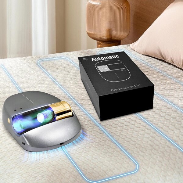 Robot aspirador inalámbrico 3 en 1 con luz UV de 270 nm, navegación inteligente, tecnología de detección de bordes y succión fuerte de 14 AW para colchón, sofá, alfombra