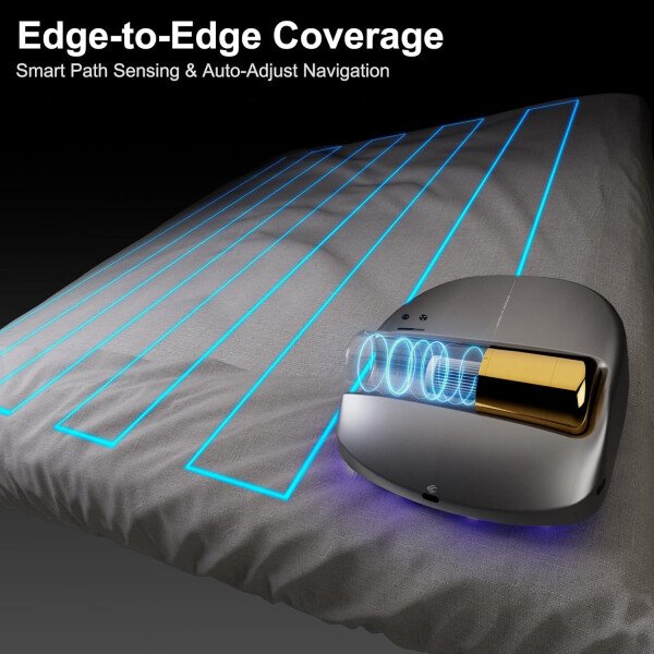 Robot aspirador inalámbrico 3 en 1 con luz UV de 270 nm, navegación inteligente, tecnología de detección de bordes y succión fuerte de 14 AW para colchón, sofá, alfombra - Imagen 5