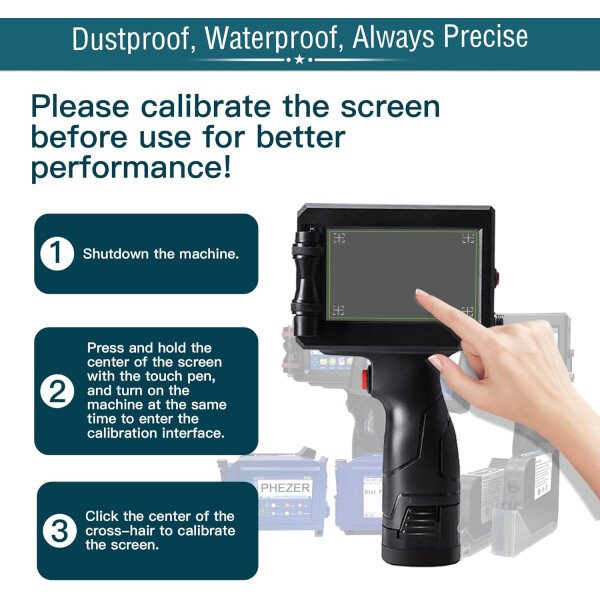 Phezer P15 Impresora de inyección de tinta portátil para superficie plana, boquilla de 0.5 pulgadas para producción de código de barras QRCode, fecha, hora, logotipo, número de lote, impresión en - Imagen 7