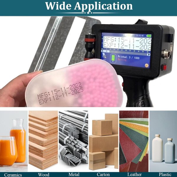 Phezer P15 Impresora de inyección de tinta portátil para superficie plana, boquilla de 0.5 pulgadas para producción de código de barras QRCode, fecha, hora, logotipo, número de lote, impresión en - Imagen 20