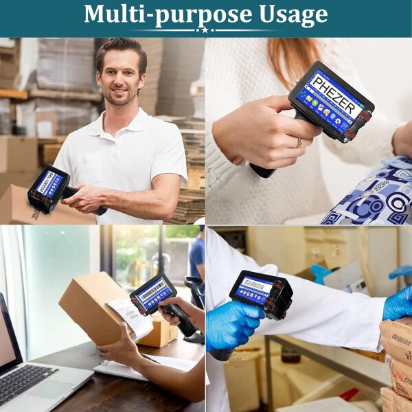 Phezer P15 Impresora de inyección de tinta portátil para superficie plana, boquilla de 0.5 pulgadas para producción de código de barras QRCode, fecha, hora, logotipo, número de lote, impresión en - Imagen 22