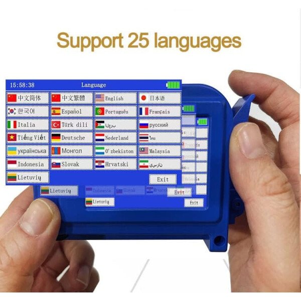 Phezer Mini impresora de inyección de tinta mejorada para superficie plana y curva PC11 Plus, 25 idiomas y cartucho de tinta de secado rápido, dispositivo portátil de marcado de bolsillo para fecha y - Imagen 2