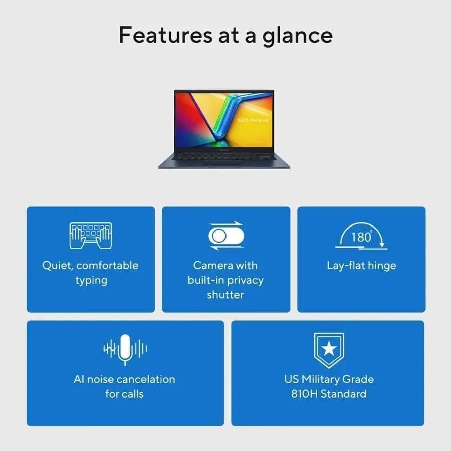 ASUS Vivobook - Laptop FHD de 14 pulgadas para estudiantes de negocios en casa, Intel 10-Core i5-1334U, 24 GB de RAM 1TB SSD, teclado numérico, cámara web privada, Windows 11 - Imagen 3