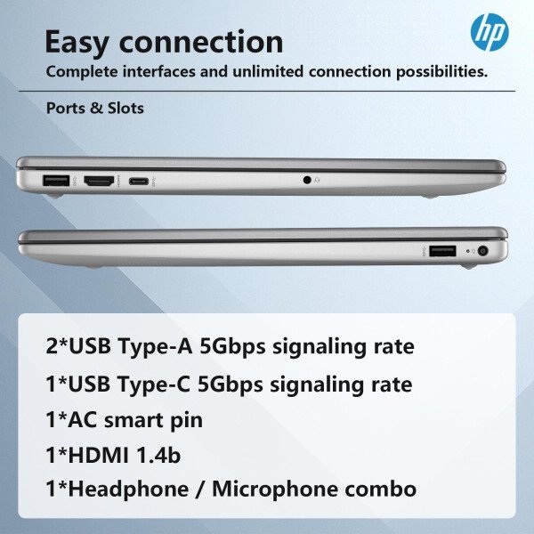 HP Laptop 255 G10, pantalla FHD de 15.6 pulgadas, AMD Ryzen 5 7530U, 32 GB de RAM, SSD de 1 TB, Windows 11 Pro, portátil de negocios para oficina, escuela y uso diario, trabajo y entretenimiento - Imagen 6