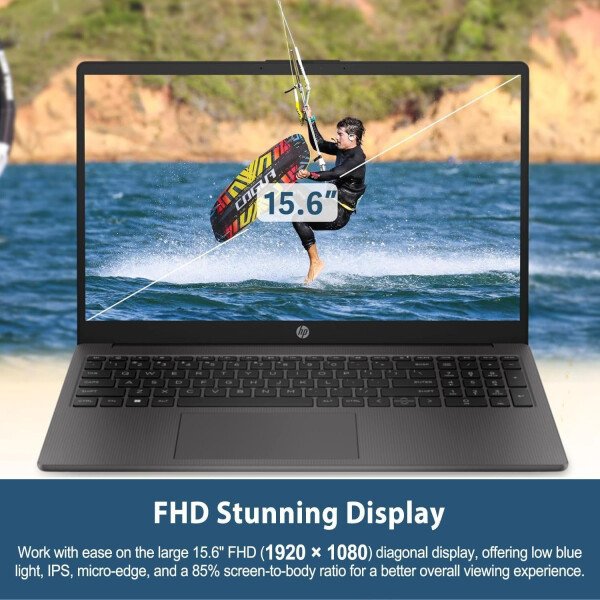 HP Laptop 255 G10, pantalla FHD de 15.6 pulgadas, AMD Ryzen 5 7530U, 32 GB de RAM, SSD de 1 TB, Windows 11 Pro, portátil de negocios para oficina, escuela y uso diario, trabajo y entretenimiento - Imagen 10