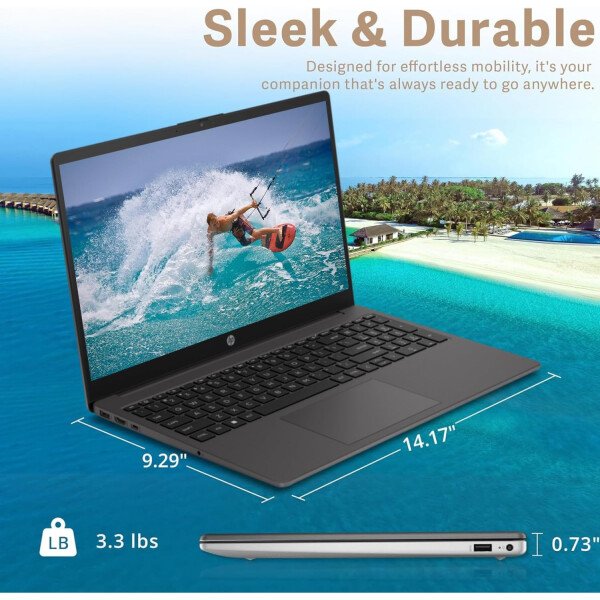 HP Laptop 255 G10, pantalla FHD de 15.6 pulgadas, AMD Ryzen 5 7530U, 32 GB de RAM, SSD de 1 TB, Windows 11 Pro, portátil de negocios para oficina, escuela y uso diario, trabajo y entretenimiento - Imagen 12