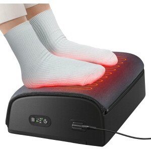Comfier Reposapiés debajo del escritorio en el trabajo, silla de oficina y reposapiés de escritorio de juegos en casa, reposapiés térmico térmico debajo del escritorio, soporte ergonómico ajustable,