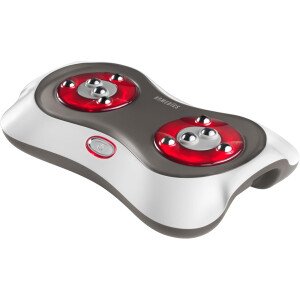 HoMedics Masajeador de pies Shiatsu de lujo con calor, máquina terapéutica para amasar y rodar pies, 4 cabezales giratorios con 10 nodos de masaje, control táctil