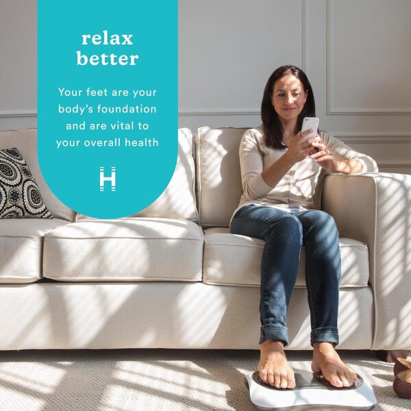 HoMedics Masajeador de pies Shiatsu de lujo con calor, máquina terapéutica para amasar y rodar pies, 4 cabezales giratorios con 10 nodos de masaje, control táctil - Imagen 2
