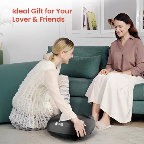 COMFIER Shiatsu - Masajeador de pies con calor, vibración, máquina de masaje de pies de compresión rodante para fascitis plantar, dolor neuropatía, regalos para ella, se adapta a tamaños de hasta 13 - Imagen 20