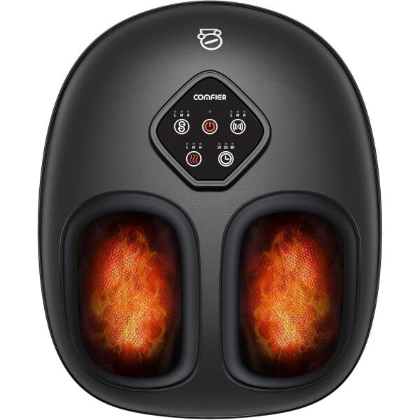 COMFIER Shiatsu - Masajeador de pies con calor, vibración, máquina de masaje de pies de compresión rodante para fascitis plantar, dolor neuropatía, regalos para ella, se adapta a tamaños de hasta 13 - Imagen 29