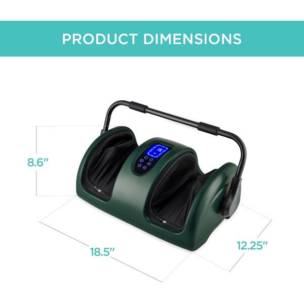 Best Choice Products - Máquina masajeadora de pies Shiatsu, masajeador de piernas de reflexología terapéutica con circulación sanguínea, dolor nervioso, amasamiento profundo, rodillos de alta intensidad, color burdeos - Imagen 14