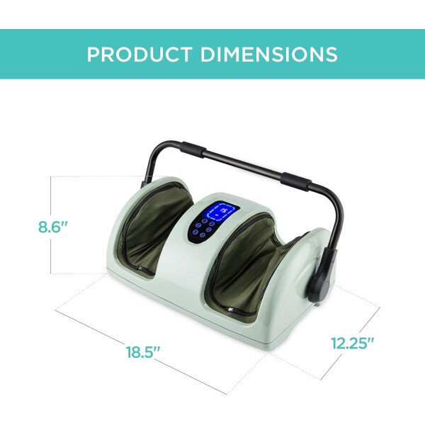 Best Choice Products - Máquina masajeadora de pies Shiatsu, masajeador de piernas de reflexología terapéutica con circulación sanguínea, dolor nervioso, amasamiento profundo, rodillos de alta intensidad, color burdeos - Imagen 19