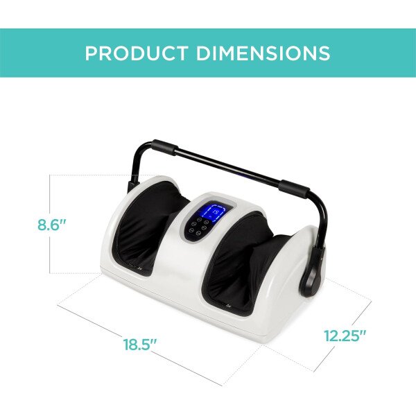 Best Choice Products - Máquina masajeadora de pies Shiatsu, masajeador de piernas de reflexología terapéutica con circulación sanguínea, dolor nervioso, amasamiento profundo, rodillos de alta intensidad, color burdeos - Imagen 26
