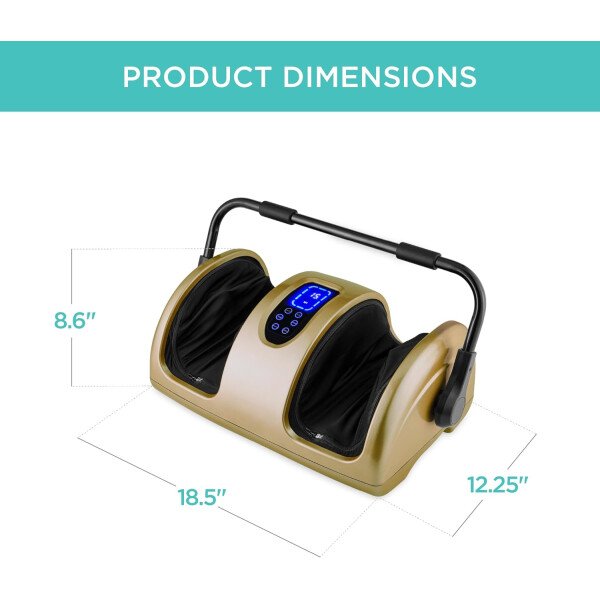 Best Choice Products - Máquina masajeadora de pies Shiatsu, masajeador de piernas de reflexología terapéutica con circulación sanguínea, dolor nervioso, amasamiento profundo, rodillos de alta intensidad, color burdeos - Imagen 31